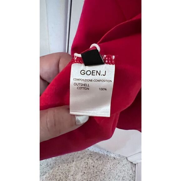 Goen J Red COTTON Dress New womens size 8/10 - Picture 8 of 12